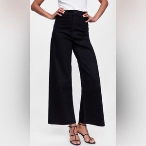 Women's Black Wide-Leg Jeans